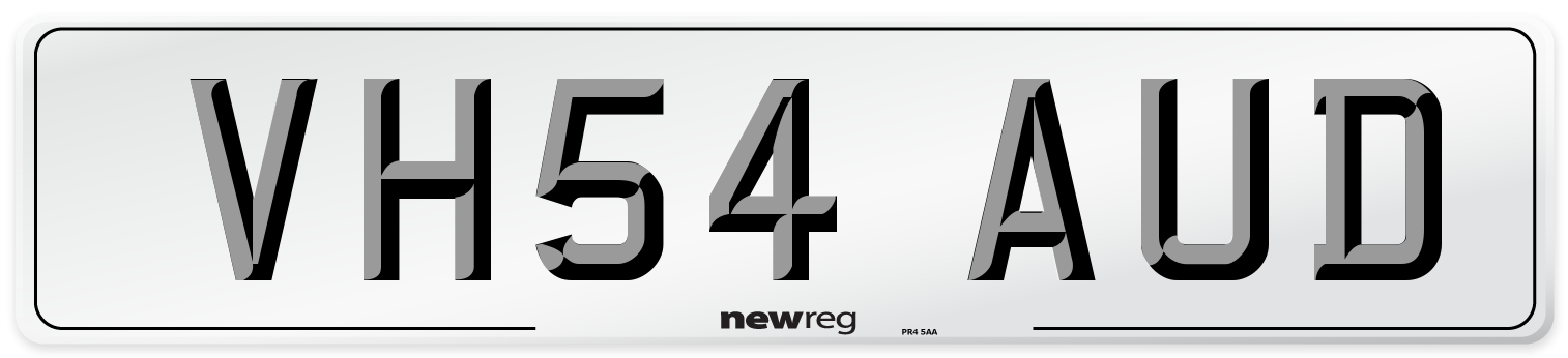 VH54 AUD Number Plate from New Reg